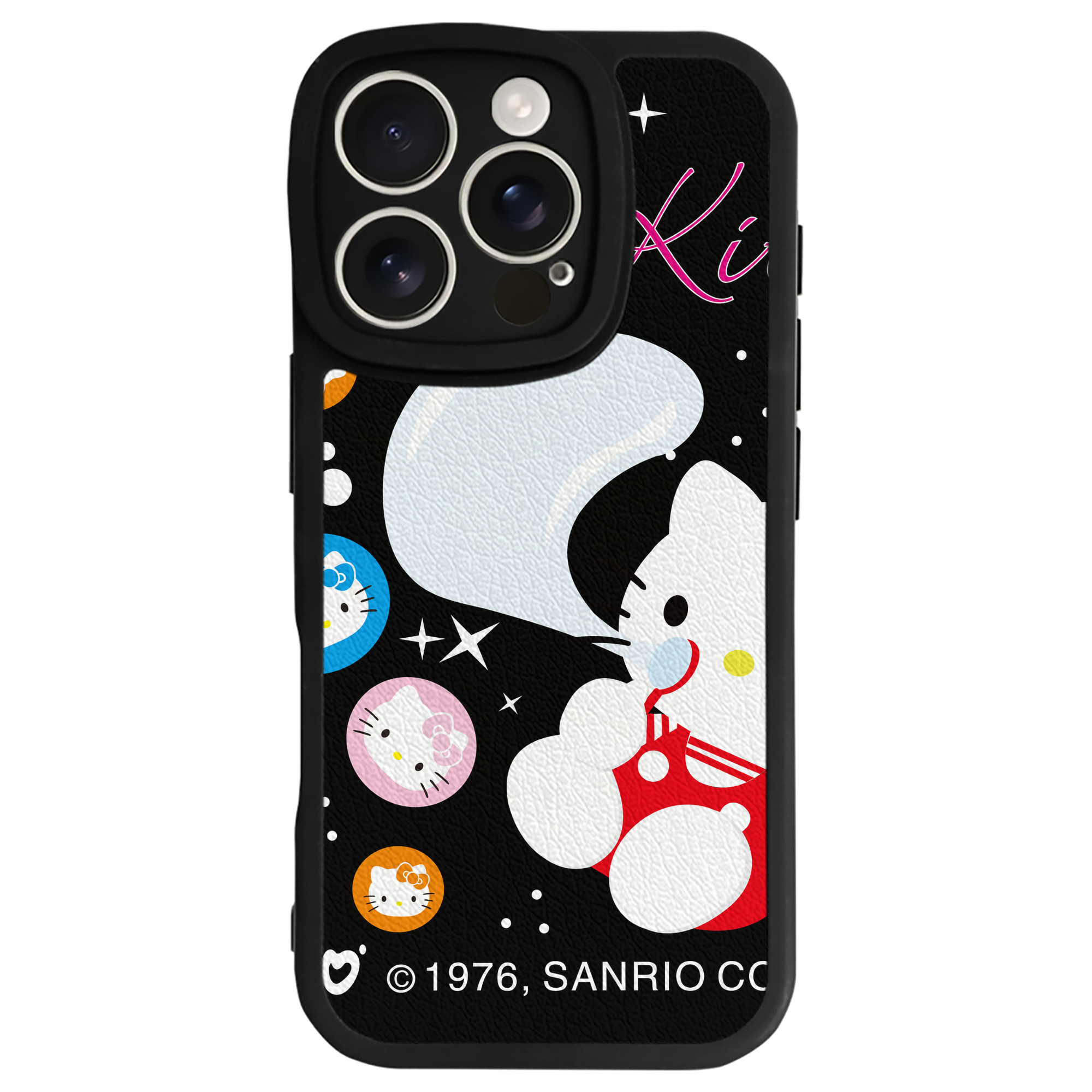 （画像用） Hello Kitty ハローキティ 【iPhone 16シリーズ対応】シリコンスマホケース（レザー調） 材質：シリコン